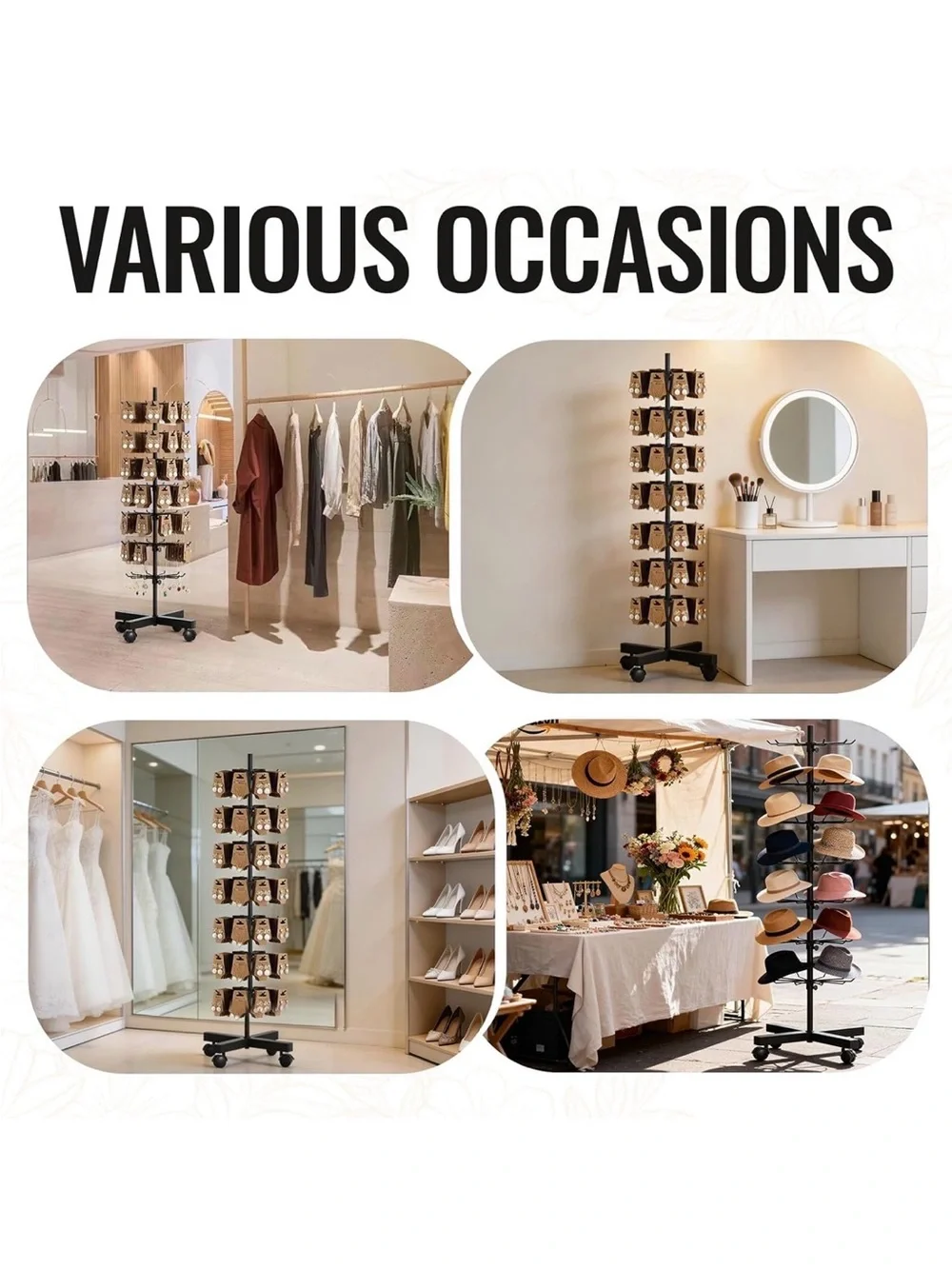 7-Tier Rotating Jewelry Stand